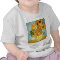 Vincent van Gogh - Vase with 12 Sunflowers Tshirts