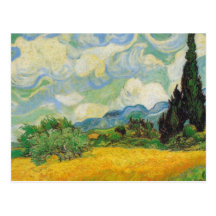 Vincent Van Gogh - Wheat Field with Cypresses Postcards