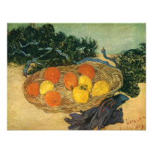 Vincent van Gogh's Basket of Fruit and Gloves 1889 Personalised Invites
