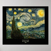 Vincent van Gogh's The Starry Night (1889) Poster