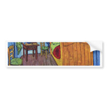 Vincent'S Bedroom In Arles By Vincent Van Gogh Bumper Sticker