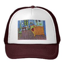Vincent'S Bedroom In Arles By Vincent Van Gogh Mesh Hat