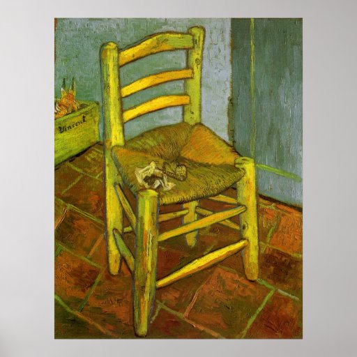 Van Gogh, Vincent's Chair With His Pipe Poster Zazzle