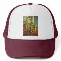 Vincent'S Chair With Pipe By Vincent Van Gogh Trucker Hats