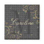 Vine & Butterfly Monogram Personalised Magnet
