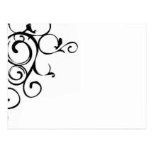 Vine design post card