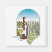 Vineyard Scene Fridge Magnet