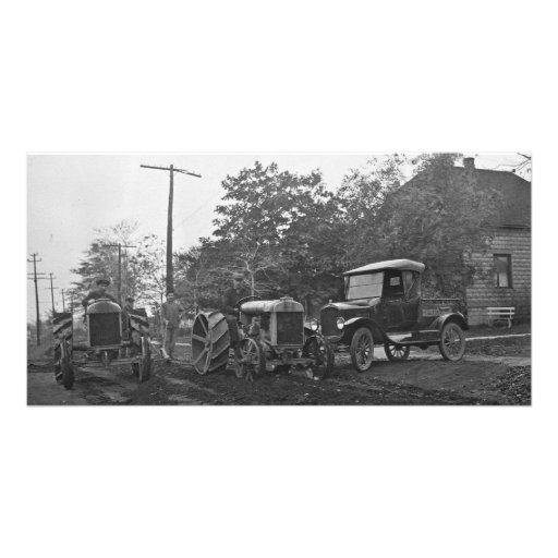 Vintae Ford Auto & Tractor Sales Customized Photo Card