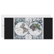 Vintage 1658 Nicolao Visscher World Map
