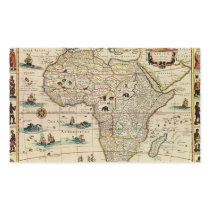 Vintage 1660's Africa Map by Willem Janszoon Blaeu