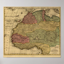 Vintage 1742 North Africa Map Posters