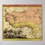 Vintage 1743 West Africa Map Print