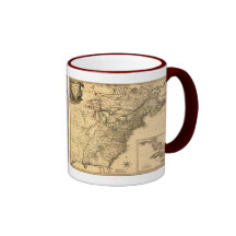 Vintage 1777 American Colonies Map by Phelippeaux Mugs