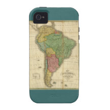 Vintage 1826 South America Map by Anthony Finley Case-Mate iPhone 4 Case