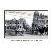 Vintage 1890 Fremantle, Perth, Australia Post Card