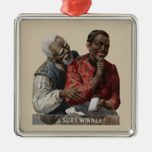 Vintage 1895 Cigar Ad African American Ornaments