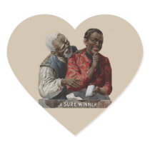 Vintage 1895 Cigar Ad African American Heart Stickers