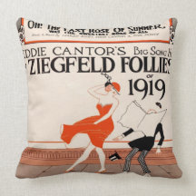 Vintage 1919 Ziegfeld Follies Pillow