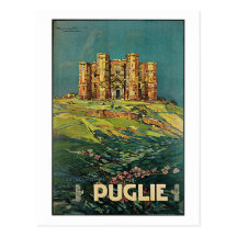 Vintage 1920s Puglia Italy travel Ad Postcard