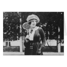 Vintage 1920s Tennis Fashion Greeting Cards