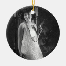 Vintage 1920s Women's Flapper Fashion Ornament
