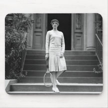 Vintage 1920s Women's Tennis Fashion Mousepad