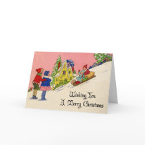 Vintage 1930s Art Deco Christmas Card