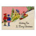 Vintage 1930s Art Deco Christmas Card