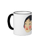 Vintage 1930's Flapper Woman mugs
