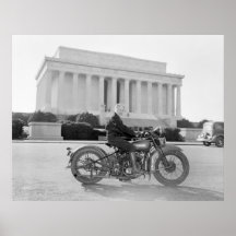 Vintage 1930s Motorcycle Mama Print