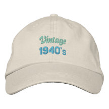 VINTAGE 1940's cap Embroidered Baseball Caps