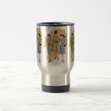 Vintage 1940s Fashion Coffee Mugs