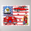 Vintage 1950's and 60's Collage Poster posters