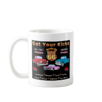 Vintage 1950s  Route 66 Coffee Mugs
