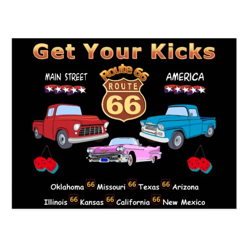 Vintage 1950s  Route 66 Postcards