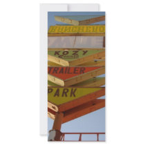 Vintage 1950's Route 66 Sign Retro Custom Rack Card