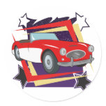 Vintage 1957 Corvette Round Sticker