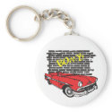 Vintage 1957 Pontiac The Bomb Grafitti keychains