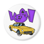 Vintage 1957 Vette Classic Corvette Grafitti KEEN Fridge Magnets
