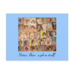 Vintage 1960s Hairstyles Collage Postcard
