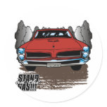 Vintage 1966 GTO Round Stickers