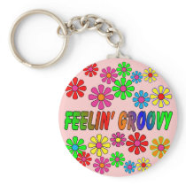 Vintage 1970's "Feelin' Groovy" gifts Key Chains