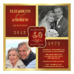 Vintage 40th Anniversary Fancy 2 Photo Invites