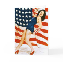 Vintage 4 th of July Pinup Card