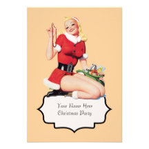 Vintage 50's Pinup Girl Announcement