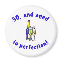 Vintage 50th Birthday Gag Gifts Fridge Magnets