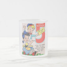 Vintage 5th Birthday Card Mugs