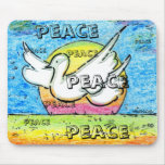 Vintage 60s Peter Max style Peace Mousepad