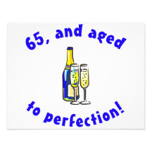 Vintage 65th Birthday Gag Gifts Invites