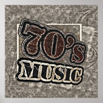 Vintage 70's Music - Poster